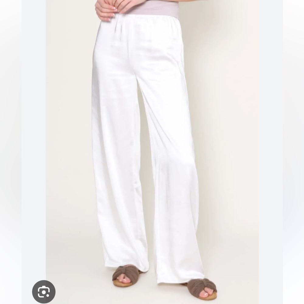 Silk Dreams Black Wide-Leg Pants